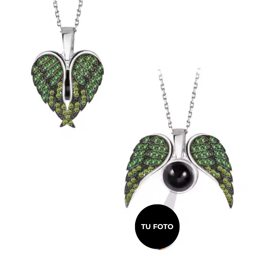 Collar de Alas Corazón Personalizado