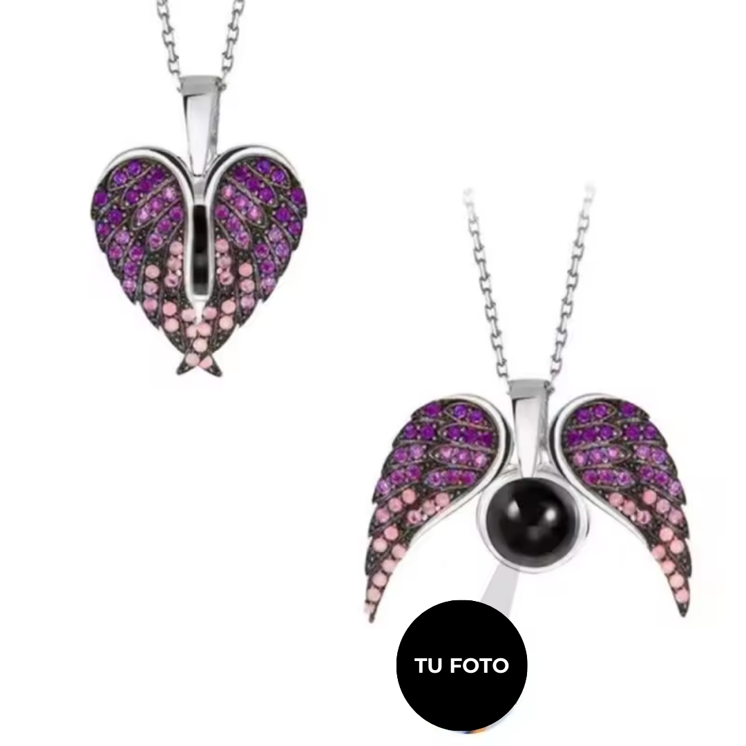 Collar de Alas Corazón Personalizado