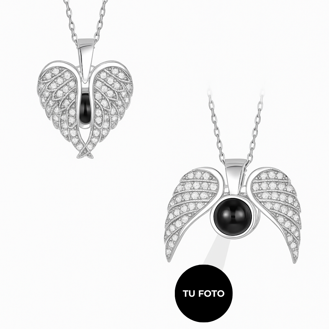 Collar de Alas Corazón Personalizado