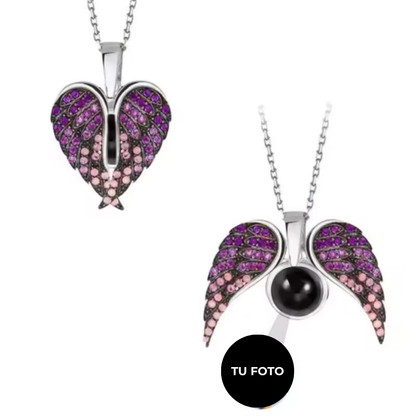 Collar de Alas Corazón Personalizado